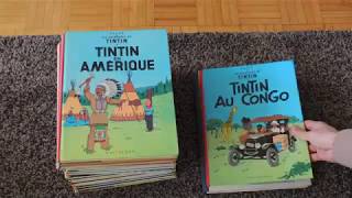 The complete collection of Tintin in french  La collection complète de Tintin en français [upl. by Norga]