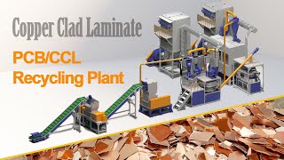 Copper Clad Laminate CCL Copper Foil Recycling Plant  PCB Recovery [upl. by Loggia]