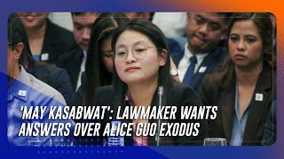 May kasabwat Lawmaker wants answers over Alice Guo departure  TeleRadyo Serbisyo [upl. by Aikat989]