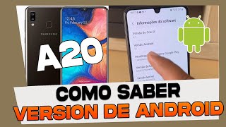 Como Saber la Version de Android en Samsung Galaxy A20 [upl. by Izabel]