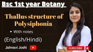 Polysiphonia Thallus Structure Notes Bsc 1st year Botany [upl. by Zebadiah442]