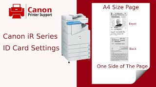 Canon all iR series printers iR3300 ID CARD SETTINGS  One Side Copy  Voter ID Aadhar PAN Card [upl. by Concepcion621]