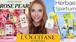 NEW LOCCITANE HERBAE SPARTIUM amp ROSE PEAR LIMITED EDITION FRAGRANCE REVIEW  Soki London [upl. by Ardnek713]