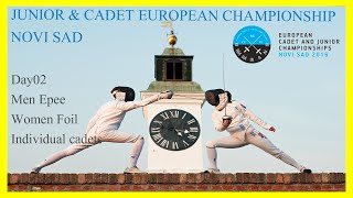 CADET EUROPEAN CHAMPIONSHIP  Men Epee Women Foil  Piste Yellow [upl. by Tisdale]