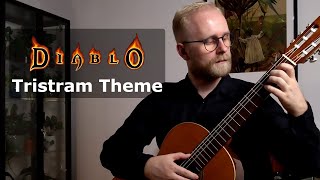 Matt Uelmen Tristram Town Theme from Diablo  classical guitar [upl. by Ainoek]