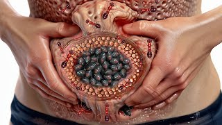 Deep Cleaning Animation  ASMR Removing Ticks Maggots Insects from a Womens Belly [upl. by Ahsitak]