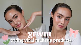 Trying VIRAL makeup products  LETS CHAT AND PLAY WITH MAKEUP 🧸🎀 [upl. by Akerboom797]