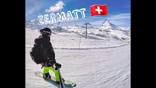 Zermatt  Snowboarding at Swiss Alps 🇨🇭 [upl. by Aivila142]