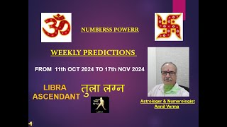 WEEKLY PREDICTION 11th NOV 2024 to 17th NOV 2024 LIBRA ASCENDANT तुला लग्न  Astrologer Annil Verma [upl. by Anikes]