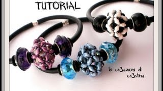 Tutorial Pandorina con Superduo Twin Beads Bicono Swarovski 4 mm Rocailles  DIY Beaded Bead [upl. by Canice78]