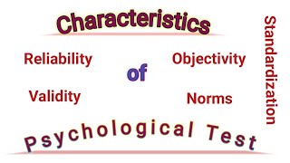 Psychological Tests  Characteristics  Features  Description [upl. by Alleira]