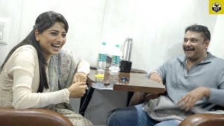 Darshan Rachita Ram Funny Conversation Video  Darshan Kranti Movie Muhurtha  DBoss New Film Kranti [upl. by Jovia]