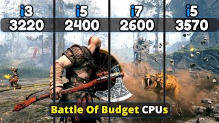 Intel Core I3 3220 vs I5 2400 vs I7 2600 vs I5 3570  Battle Of Low Budget CPUs [upl. by Anitsirc]