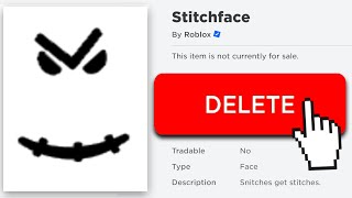 ROBLOX JUST REMOVED STITCHFACE [upl. by Snodgrass]