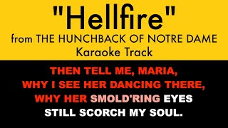 quotHellfirequot from The Hunchback of Notre Dame  Karaoke Track with Lyrics [upl. by Ennavoj]