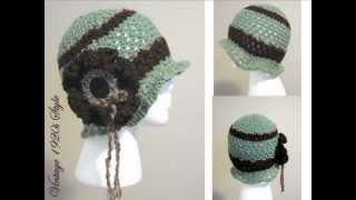 Vintage Style Crochet Cloche Hats [upl. by Haerdna]