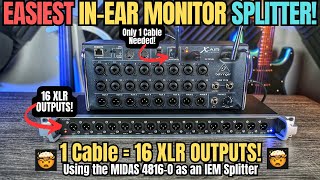 A Device to SIMPLIFY Your INEAR MONITOR Setup  MIDAS 4816O Splitter [upl. by Aihsram]