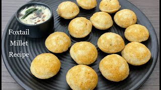 Foxtail Millet Recipe  Millet Appam Recipe  Millet Appam Without Rice  Millet Appe  Appam [upl. by Gnort]