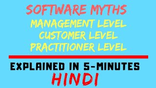 Software Development Myths  Management Level  Customer Level amp Partitioner level Myths HINDI [upl. by Rednas]