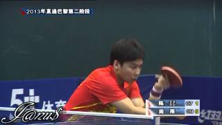 2013 China Trials for WTTC CHEN Qi  ZHOU Yu HD Full MatchShort Form [upl. by Juliette]