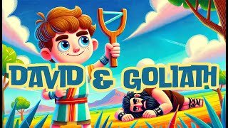 David and Goliath  Childrens Song  Bible Songs for kids [upl. by Aerdnaid]