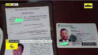 Un senador argentino fue demorado en Paraguay tenía USD 200 mil sin declarar [upl. by Aicram990]