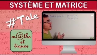 Résoudre un système à laide de matrices  Terminale  Maths expertes [upl. by Hamehseer]