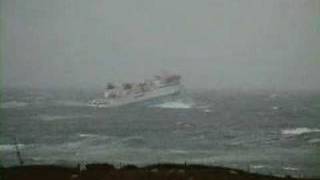 MV Hamnavoe in heavy seas [upl. by Limann47]