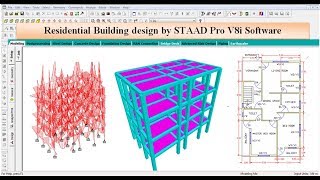 Residential building design by STAAD Pro V8i Software [upl. by Bathesda]