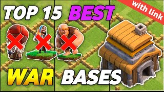 Top 15 Best TH5 War Bases 2023  Best Bases for Town Hall 5 War with Link [upl. by Nacnud641]