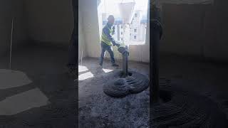 The process of pouring cement into the room Goodtools and machinery make work easy [upl. by Letnwahs]