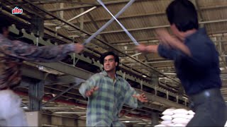 Ajay Devgan Jabardast Action Fight Scene  Jaan Movie Action Scenes  Twinkle Khanna Amrish Puri [upl. by Inkster]