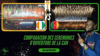 CAN 2023 Côté d’Ivoire Comparaison cérémonie d’ouverture Cameroun 🇨🇲 X Côte d’Ivoire 🇨🇮 [upl. by Hanonew]