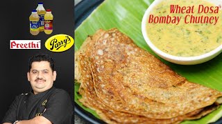 Venkatesh Bhat makes Wheat Dosa amp Bombay Chutney  கோதுமை தோசை  bombay சட்னி recipe  godhumai dosa [upl. by Aihsatan]