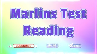 Marlins Test For Seafarer  Reading [upl. by Mccreery]