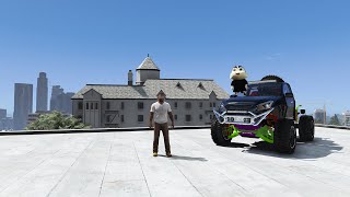 MEETUP WITH SHINCHAN AND BABS MONSTER TRUCK IN CITY  GTA 5 MALAYAALAM  GROODE [upl. by Latreshia58]