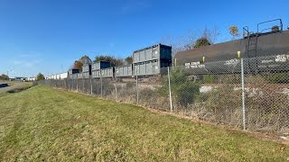 NS 18W At Martinsville Speedway norfolksouthern manifest train trains martinsvillespeedway [upl. by Garris]