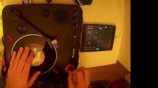 Numark PT01 Scratch  Akai iMPC Pro 2 Cut session to own beat [upl. by Aerdnad]