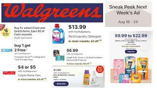 Walgreens Weekly Ad Preview 818  824 [upl. by Eugnimod]