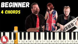 4 Chords 🎸 The Axis Of Awesome 🎸 EASY Piano Tutorial MIDI  Sheet Music [upl. by Orly]