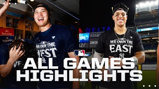 Highlights from ALL games on 926 Dodgers clinch NL West Yankees clinch AL East [upl. by Eseenaj]