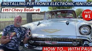 Installing the Pretronix electronic ignition in a 1957 chevy belair v8 [upl. by Wesle]