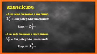 Conversão Polegada Fracionária para Milesimal  Aula 6 [upl. by Aroved]