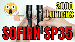 Sofirn SP35 Flashlight Kit Review  2000 lumens USB TypeC charging amp 21700 battery Included [upl. by Rainwater]