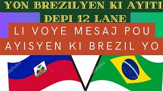 Gade yon Brezilyen ki gen 12 lane depi li ap viv AyitiLi voye mesaj pou Ayisyen Brezil yo [upl. by Baese]