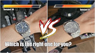 Rolex Datejust 36 Vs Datejust 41  The definitive comparison [upl. by Yhtnomit241]