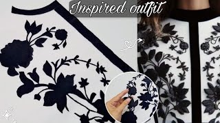 Trending Outfit Design 🥀✨Flower pattern Front slit kurti design  Pinterest Inspired outfit  2024 [upl. by Georg]