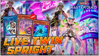 Live Evil Twin Spright Deck ft EMP Meowmine YuGiOh Master Duel [upl. by Pascha]