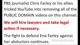 PBS journalist Chris Farley or his allies trick YouTube into removing all videos on this channel [upl. by Irek]