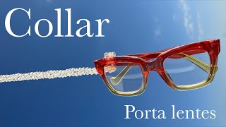 Porta Lentes  diy  manualidades  collar para lentes [upl. by Ardnoid]